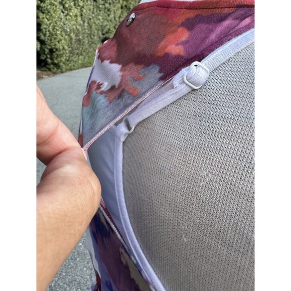 Guess Dress Small Multicolor Kaleido Print Pleated Hi-Lo Lined Racerback Womens - Picture 5 of 16